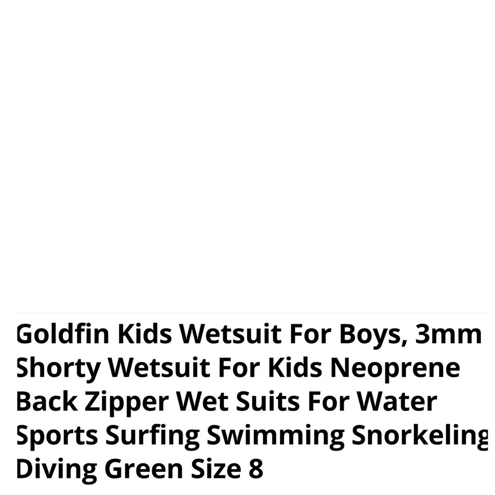 Goldfin Wetsuit Shorty Youth 8 Navy Blue Neon Yellow Excellent Back Zip Neoprene